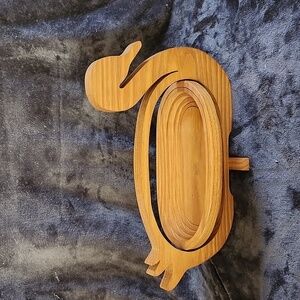 John Keim wooden duck accordian basket collapsible flat or standing